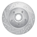 R1 1969-1996 Buick Riviera Front Left Drilled & Slotted Silver Brake Rotor