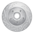 DFC 69-96 Buick Centurion Front Left Drilled & Slotted Silver Brake Rotor
