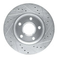 R1 Concepts Brake Rotor Drilled and Slotted Silver Fits Ford F-100