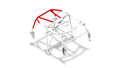Motobilt Rear Seat Upper Tube Kit Add-On for Jeep JK 2 Door Roll Cage System MB3101-P