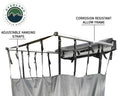 Overland Vehicle Systems HD Nomadic Shower - Single Person Quick Deploying Shower 42 x 42 Grey Body Green Trim W Black Travel Bag