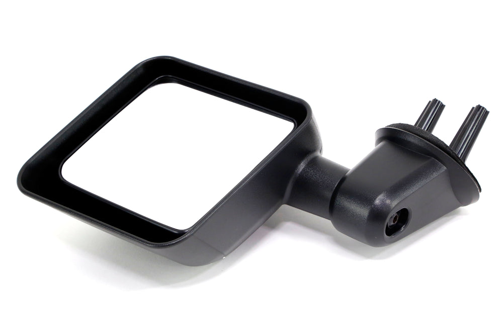 ~(11.5 lbs. 16X14X10)~ HighRock 4x4 Mirror Replacement Set Black Jeep 07-17 Wrangler 2-Dr/4-Dr; ABS composite; Factory design of 07-17 JK (solid arm)