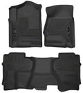 1418 SILVERADO/SIERRA 1500/2500/3500 FRONT AND REAR FLOOR LINERS BLACK
