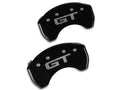 Rear Set 2 Caliper Covers Engraved Rear 2015 Gt Black Finish Silver Characters 2015-2015 Ford Mustang MGP Caliper Covers