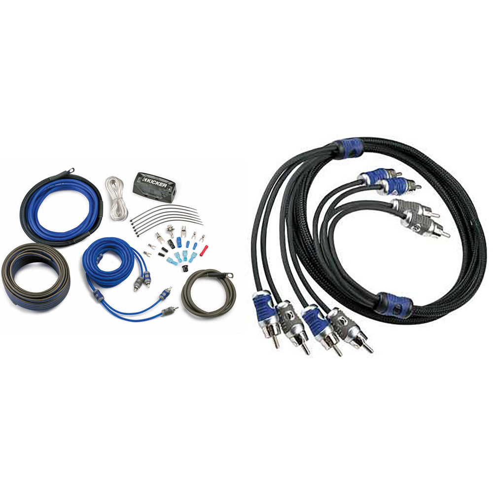 K-SERIES 4AWG AMP KIT W/ 2CH INTERCONNECTS; RoHS COMPLIANT