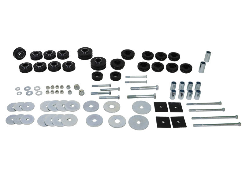 Body mount - bushings 25 Bushings 10 Tubes 26 Washers 12 Nuts 12 Bolts Grease
