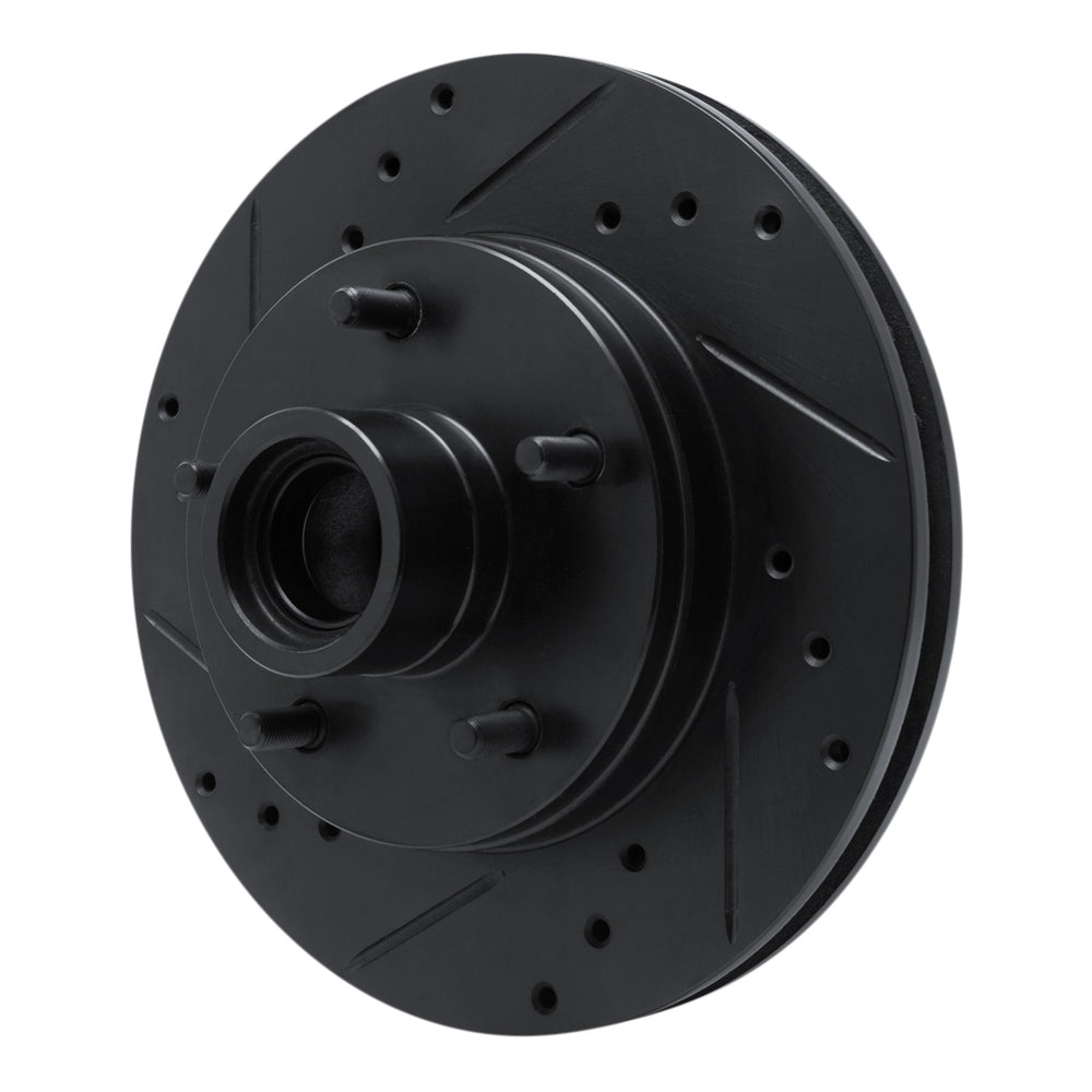 R1 78-78 Buick Regal Front Left Drilled & Slotted Black Brake Rotor