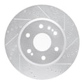 R1 2019-2026 Cadillac Vistiq Front Right Drilled & Slotted Silver Brake Rotor