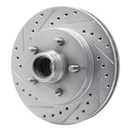 R1 1992-2002 Chevrolet C1500 Front Left Drilled & Slotted Silver Brake Rotor
