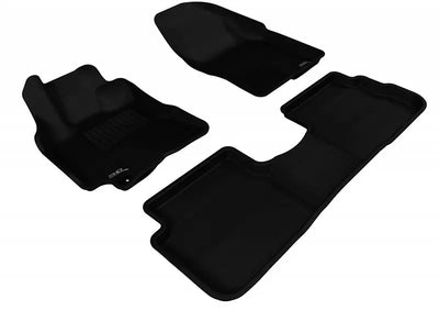 3D MAXpider 2009-2010 Pontiac Vibe Kagu 1st & 2nd Row Floormats - Black