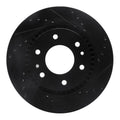R1 06-09 Buick Rainier Front Right Drilled & Slotted Black Brake Rotor