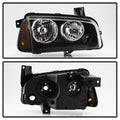 xTune Dodge Charger 05-10 (Non-HID) OEM Style Headlights w/ Corner 4pcs - Black HD-JH-DCH05-SET-BK