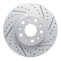 R1 18-25 Jeep Wrangler Front Right Drilled & Slotted Geo-Carbon Rotor