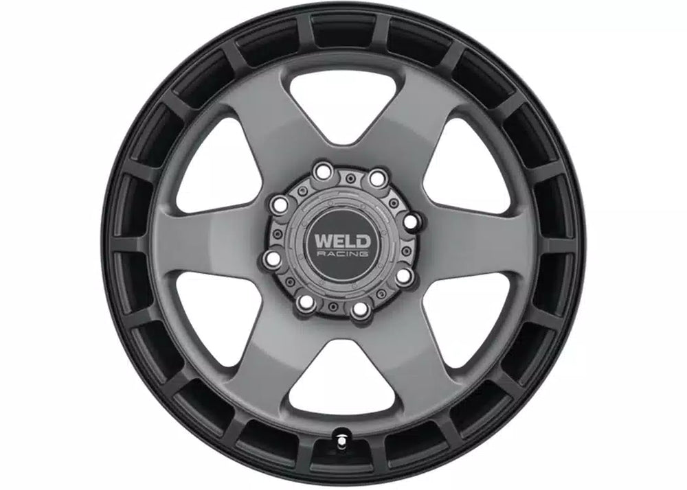 Weld Off-Road Ridge 17x9 - 5x114.3 / 5x127 BP - ET-12 - 78.1mm CB Satin Gunmetal Wheel (Black Ring)