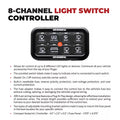 UNIVERSAL RGB/BLUETOOTH 8 CHANNEL SWITCH CONTROLLER WITHOUT RF CONTROL