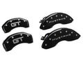 Set Of 4 Caliper Covers Engraved Front And Rear MGP Yellow Finish Black Characters 2010-2014 Ford Mustang MGP Caliper Covers