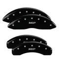 SET OF 4 CALIPER COVERSENGRAVED FRONT AND REAR:MGPYELLOW POWDER COATBLK CHAR