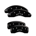 Set Of 4 Caliper Covers Engraved Front And Rear MGP Black Finish Silver Characters 2013-2016 Chevrolet Sonic MGP Caliper Covers