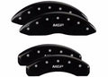 Set Of 4 Caliper Covers Engraved Front And Rear MGP Black Finish Silver Characters 2005-2010 Jeep Grand Cherokee MGP Caliper Covers