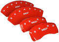 Set Of 4 Caliper Covers Engraved Front And Rear MGP Red Finish Silver Characters 2014-2020 Infiniti Q50 MGP Caliper Covers