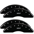 SET OF 4 CALIPER COVERS ENGRAVED FRONT/REAR MGP SILVER CHARACTERS RED POWDER C
