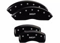 Set Of 4 Caliper Covers Engraved Front And Rear MGP Black Finish Silver Characters 2002-2005 Ford Explorer MGP Caliper Covers