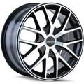 ~(36 lbs. 20X20X9)~ TR60 (3260) BLACK/MACHINED FACE/BLACK RING 18X8 5-100/5-114.3 40MM 72.62MM