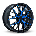 VALKYRIE 18X8 5X114.3 ET40 CB73.1 GLOSS BLACK MACHINED BLUE