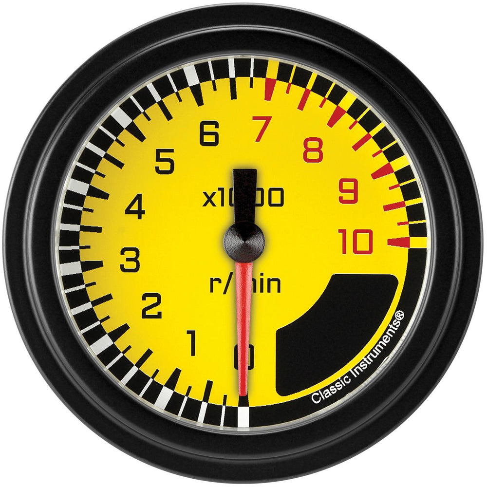 AUT CRS YLW 2 5/8IN TACHOMETER FS