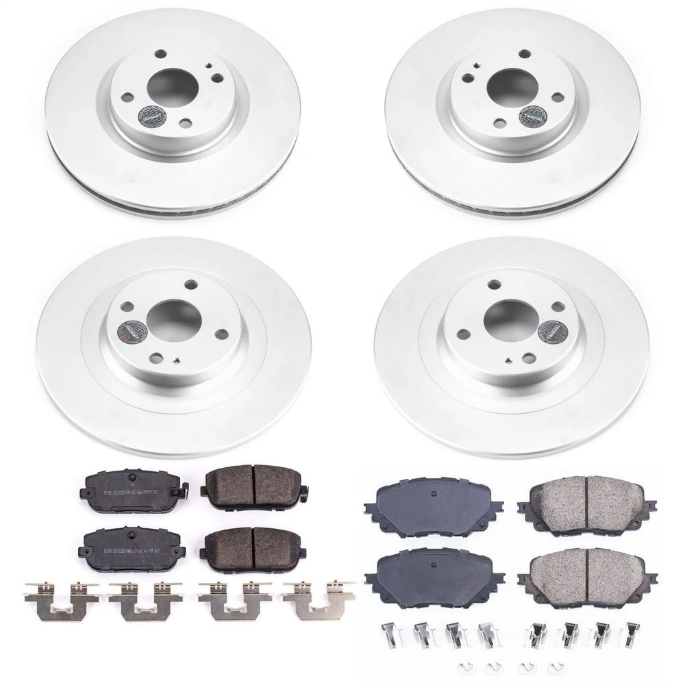 Power Stop 17-19 Fiat 124 Spider Front & Rear Z17 Evolution Geomet Coated Brake Kit
