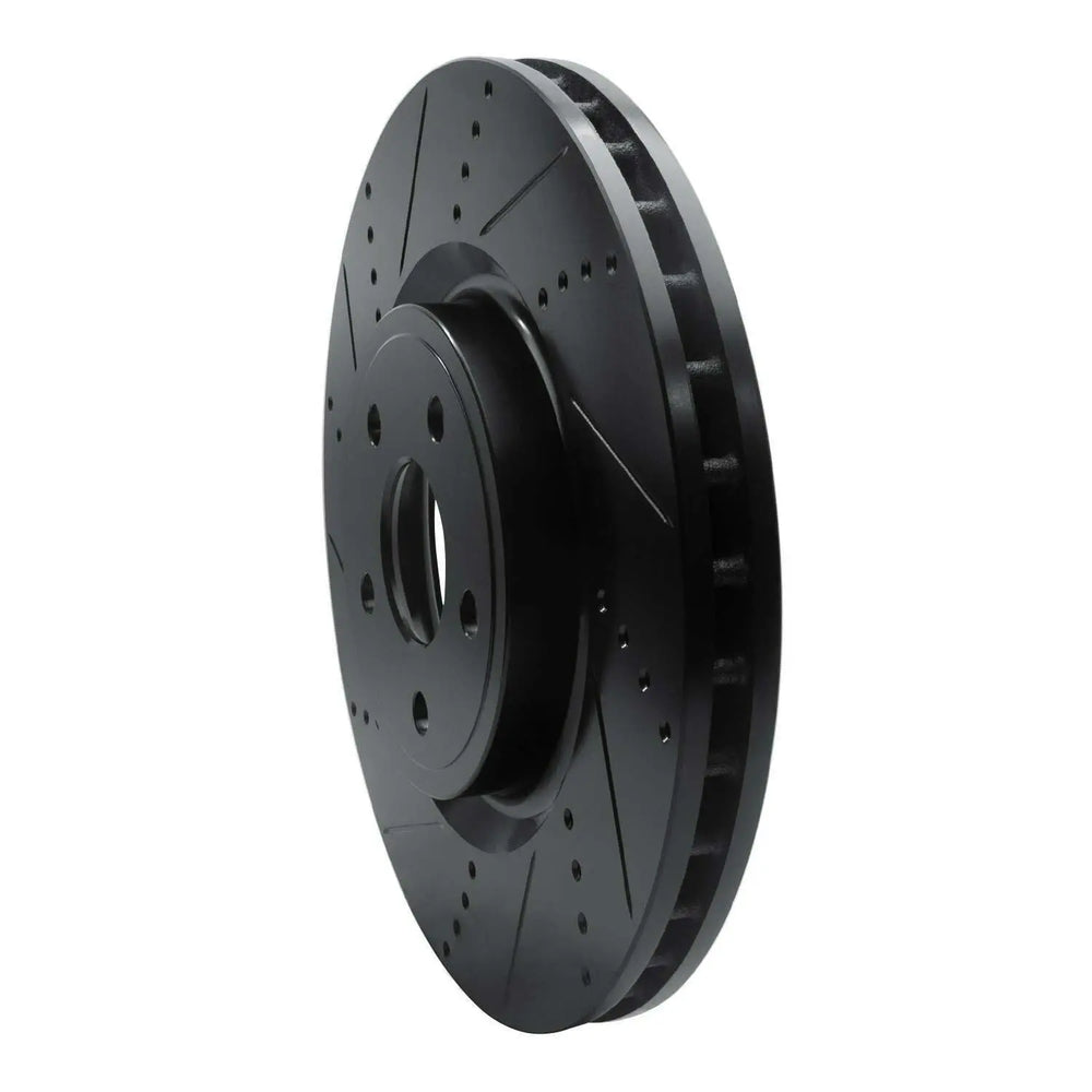 R1 12-21 Dodge Durango Front Left Slotted Black Brake Rotor