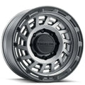 Aluminum Wheels 17x8.5 Halo 957GB Gunmetal Gray Black Ring 0 Offset 6 on 120 Bolt Pattern 67.1 Bore Raceline