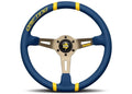 MOMO Drifting 350 Diam 90 Dish Blue Microfiber Anthracite Spokes Yellow Inserts