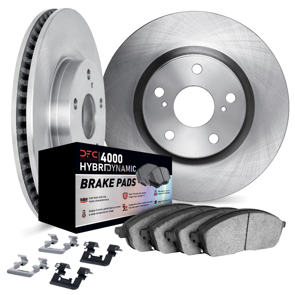 DFC 15-23 Ford Mustang Front Rotors w/4000 HybriDynamic Brake Pads w/Hardware