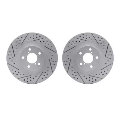 DFC 01-08 Saab 9-2X Front Drilled & Slotted Geoperformance Rotors