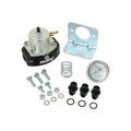 ADJUSTABLE BILLET BYPASS REGULATOR6AN KIT W/ FUEL PRESSURE GUAGE & ADAPTER FIT