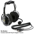 Rugged Radios FHS Over-The-Head Fire Safety Industrial Headset No Buttons / No Cable