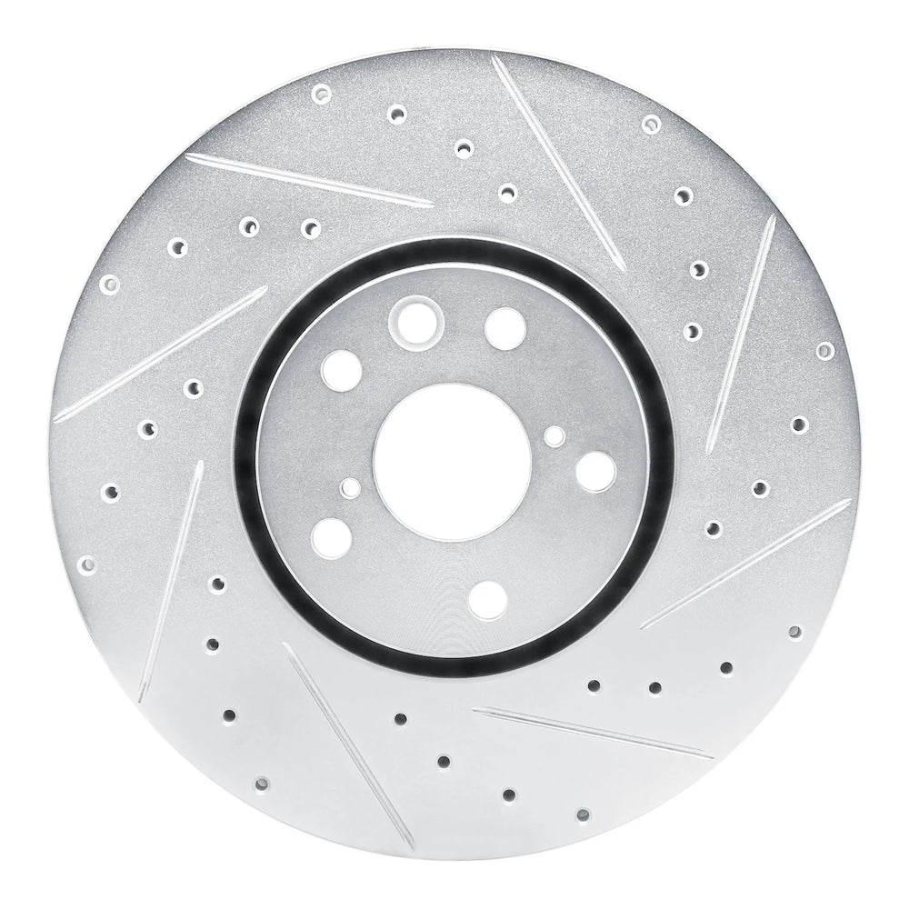 R1 06-20 Lexus Is300 Right Front Drilled Black Brake Rotor
