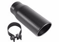 MagnaFlow Tip Stainless Black Coated Single Double Round Single Outlet 5in Dia 4in Inlet 13in L