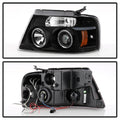 SPYDER xTune 04-08 Ford F150 S/B LED Sig w/DRL Crystal Headlights - Chrome (PRO-JH-FF15004-LED-SB-C)
