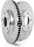 Power Stop 17-18 Honda Civic Front Evolution Drilled & Slotted Rotors - Pair