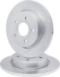 R1 Concepts Brake Rotor- Slotted - Silver Fits Hyundai Elantra
