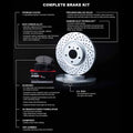 R1 Concepts Brake Rotor- Slotted - Silver Fits Smart Fortwo