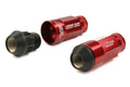 KICS Leggdura Shell Type 12X1.25 Lock and Nut Set 53Mm Open-End Red