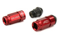 KICS Leggdura Shell Type 12X1.25 Lock and Nut Set 53Mm Open-End Red