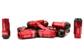 KICS Leggdura Shell Type 12X1.25 Lock and Nut Set 53Mm Open-End Red