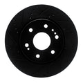 R1 2019-2026 Cadillac Escalade ESV Front Left Drilled & Slotted Black Brake Rotor