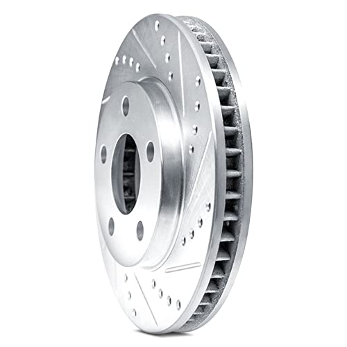 DFC 06-09 Land Rover Range Rover Front Left Drilled & Slotted Silver Brake Rotor