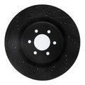 R1 2003-2017 Dodge Viper Front Left Drilled & Slotted Black Brake Rotor