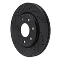 R1 10-14 Ford F-150 4WD Front Left Drilled & Slotted Black Brake Rotor